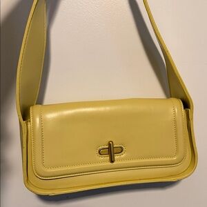 Yellow Leather Shoulder Bag